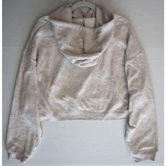 PINK x Victoria's Secret Women's Sz XL Oatmeal/Beige Everyday Cropped Hoodie - Picture 8 of 8